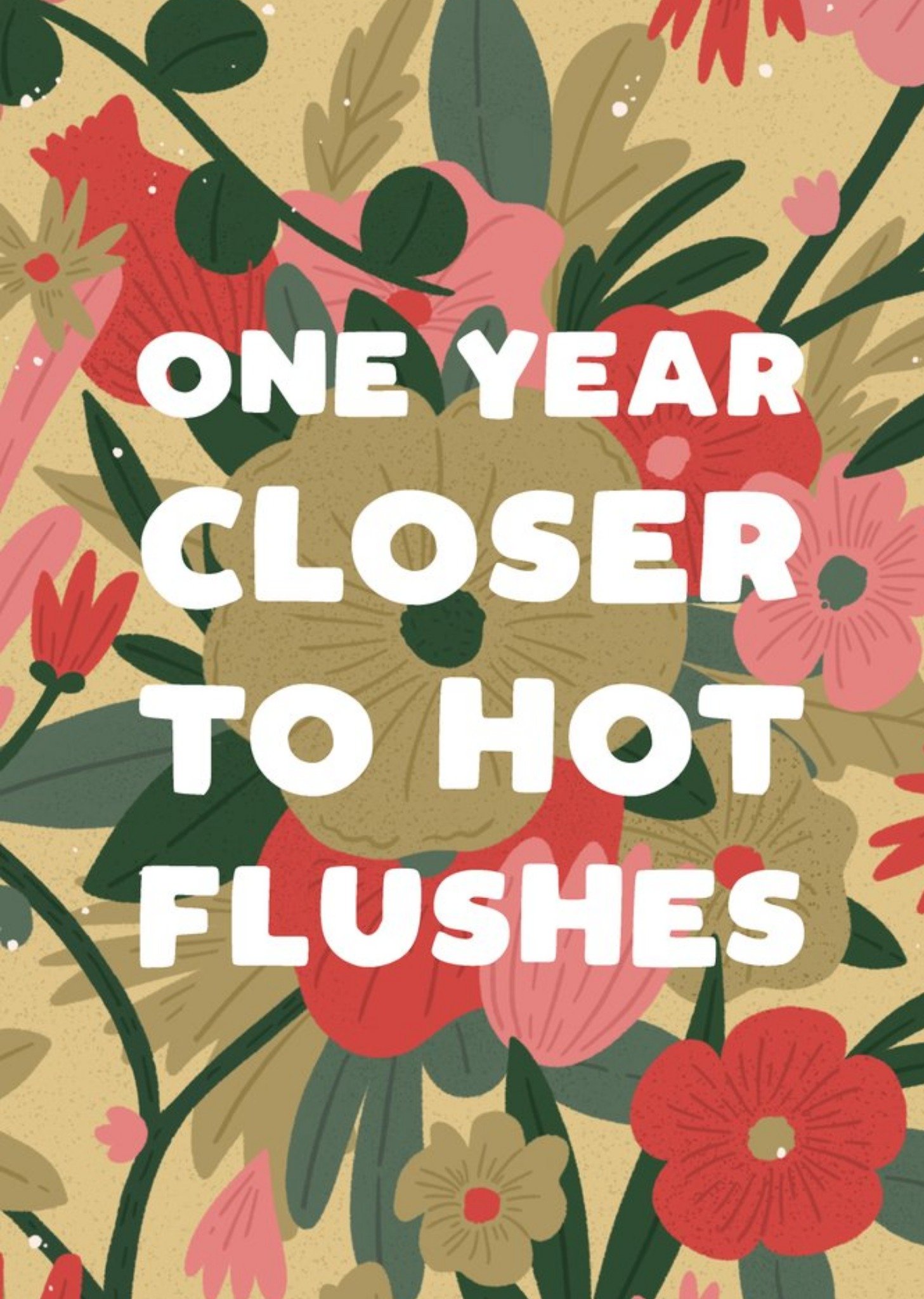 Moonpig Funny One Year Closer To Hot Flushes Card, Large