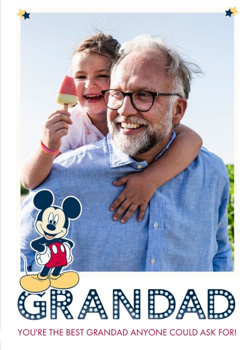 Disney Mickey Mouse You're The Best Grandad Father's Day Photo Card