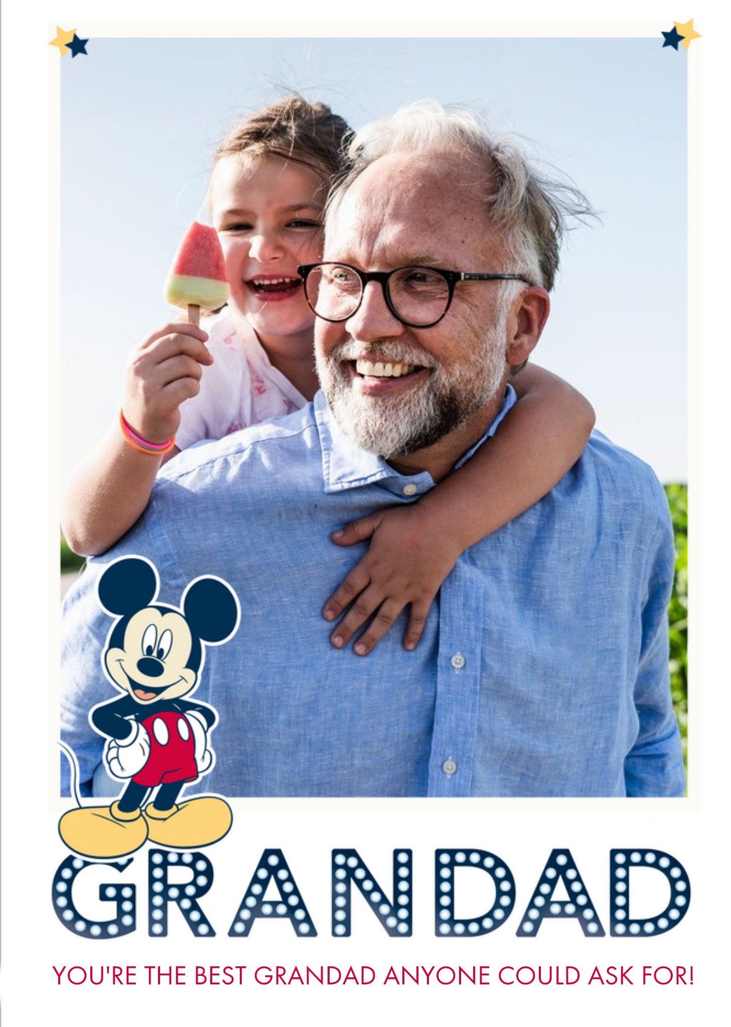 Disney Mickey Mouse You're The Best Grandad Father's Day Photo Card Ecard