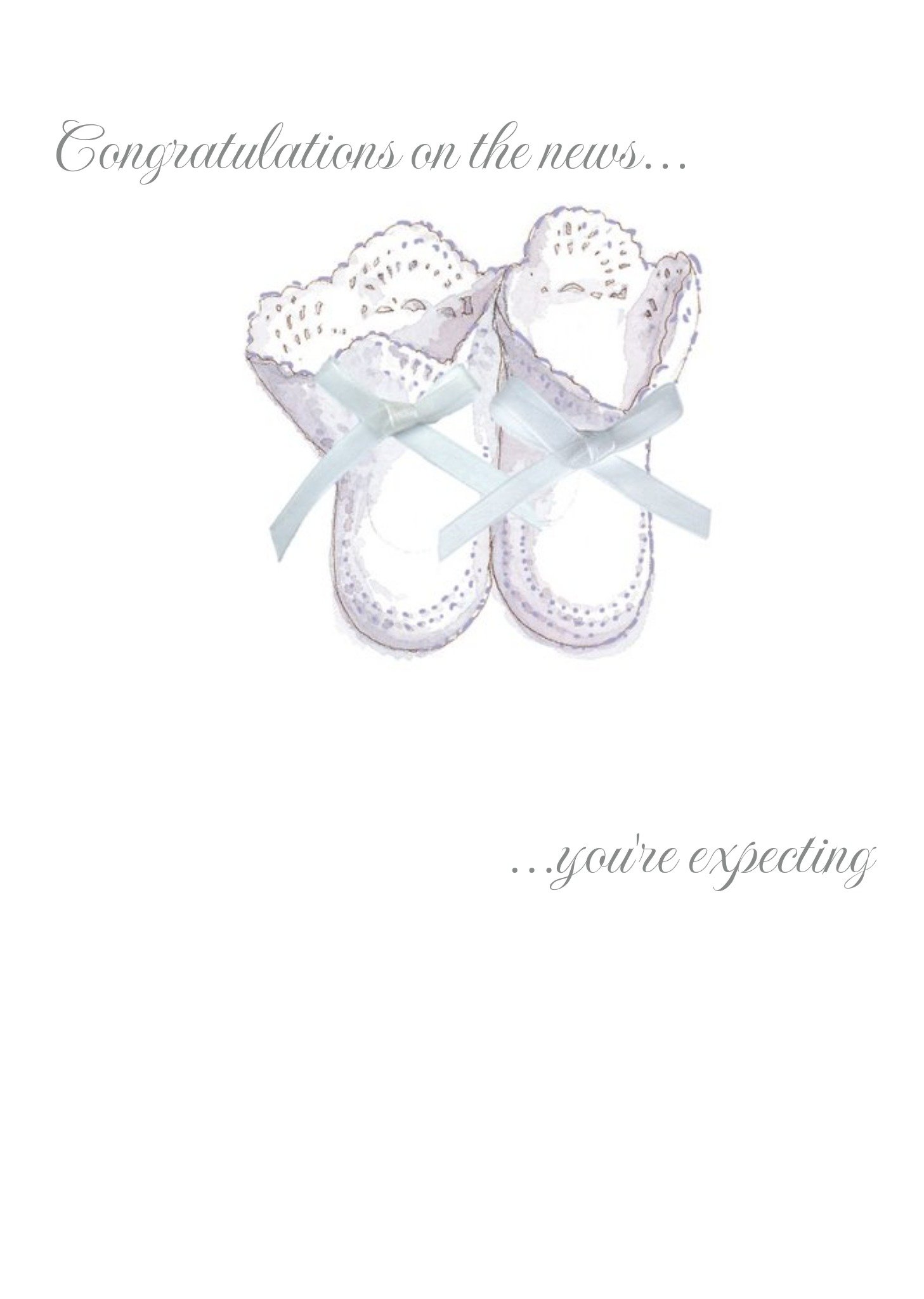 Ling Design Little Boots Congratulations On The News Personalised You're Expecting Card Ecard