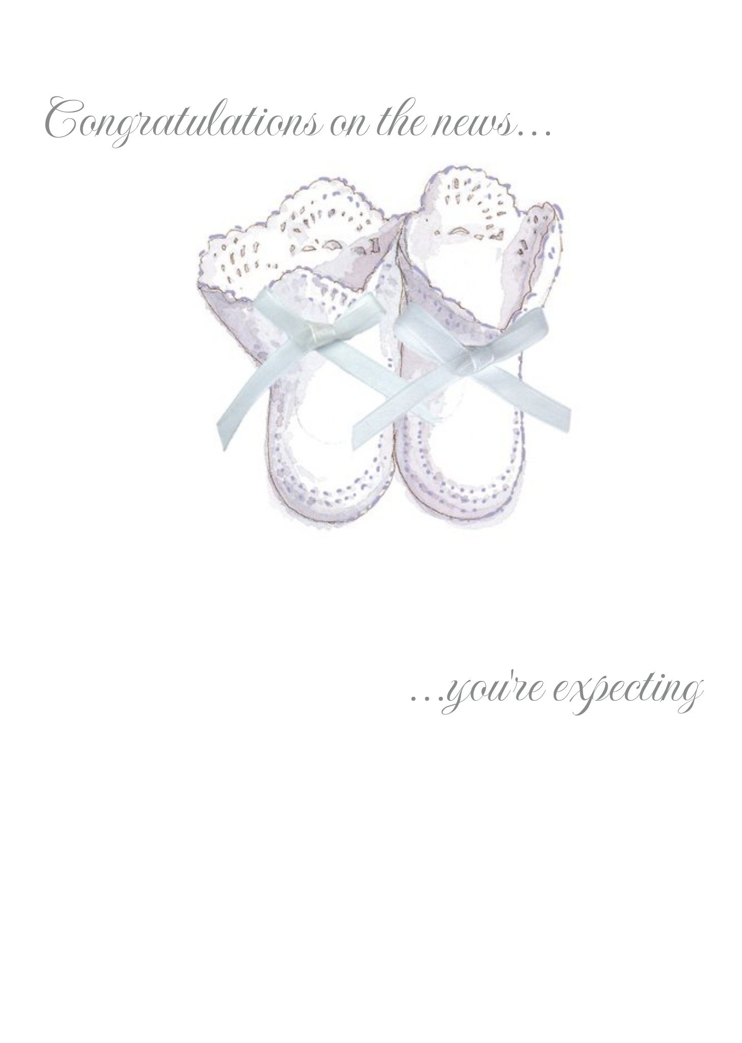 Ling Design Little Boots Congratulations On The News Personalised You're Expecting Card