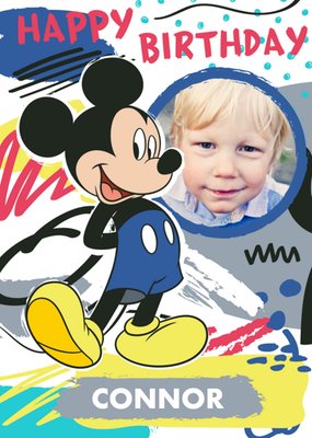 Disney Mickey Mouse Happy Birthday Photo Card