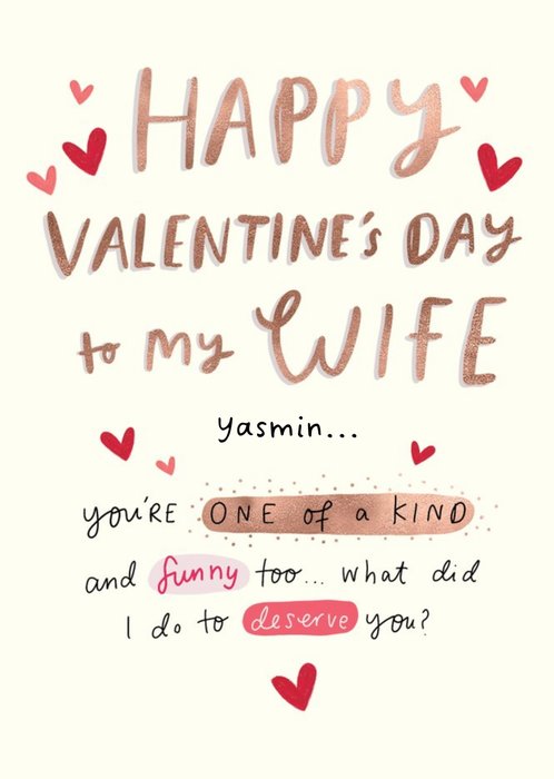 The Happy News Wife Love Valentines Day Card