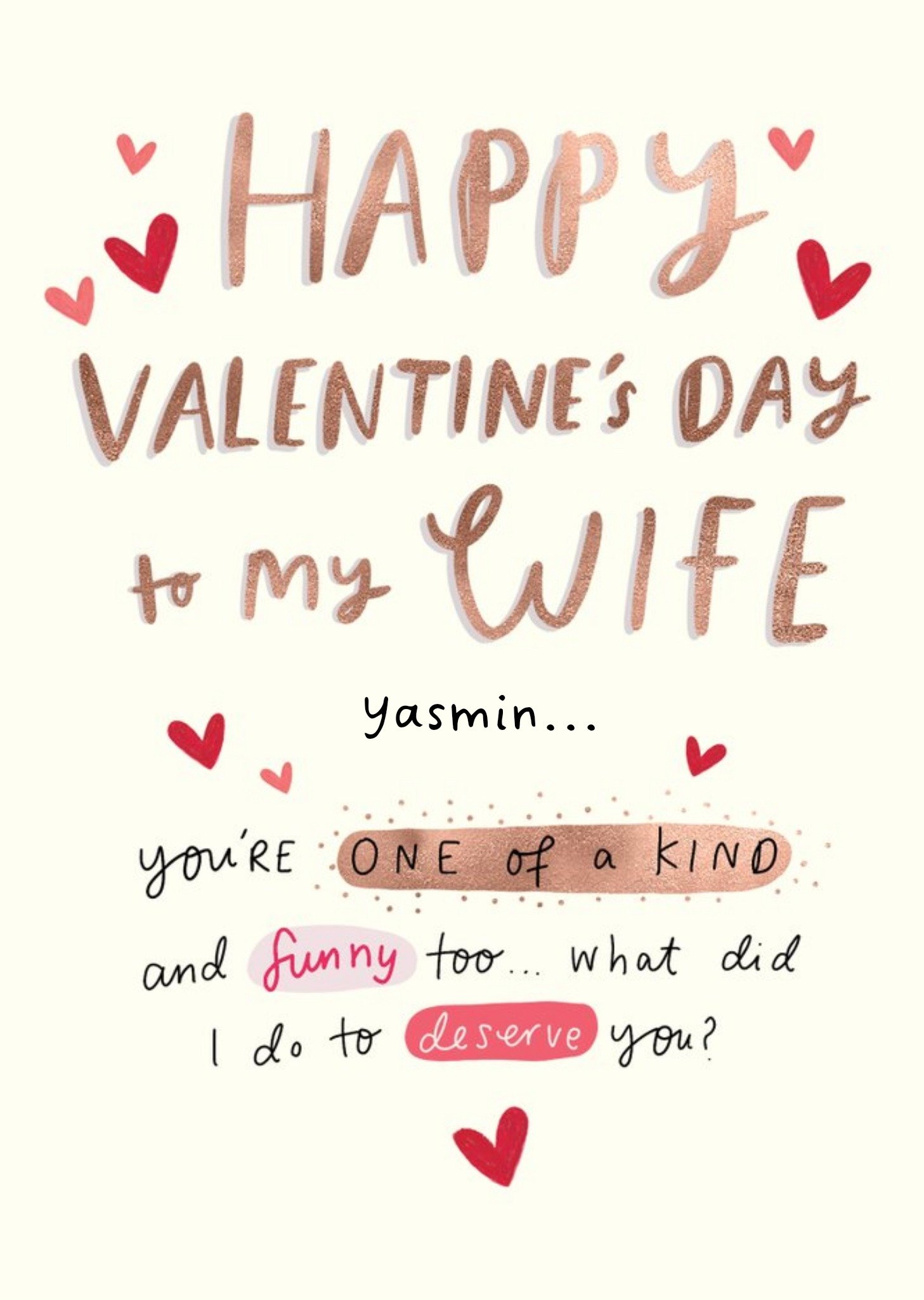 Moonpig The Happy News Wife Love Valentines Day Card, Large