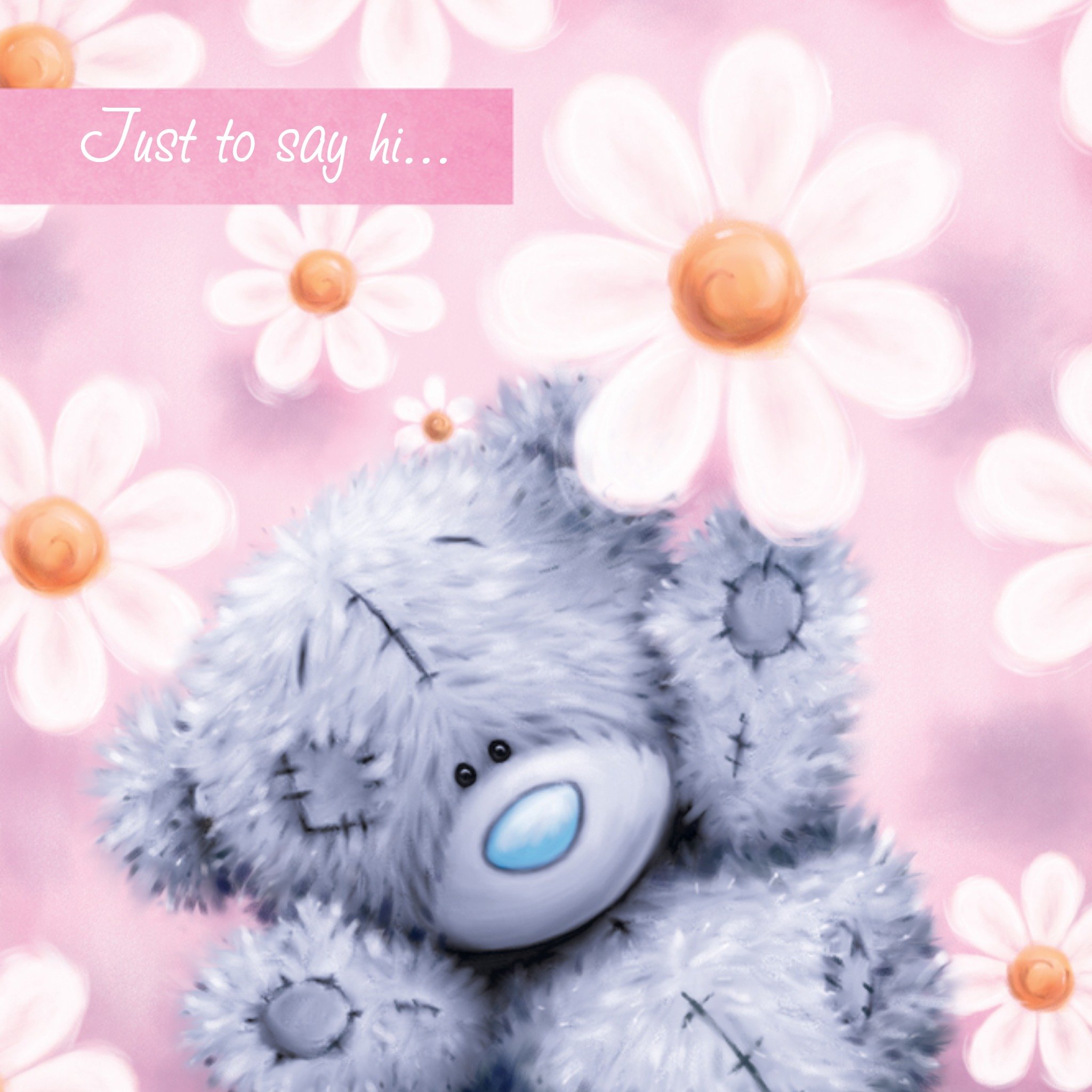 Me To You Tatty Teddy Just To Say Hi Personalised Just A Note Card, Square