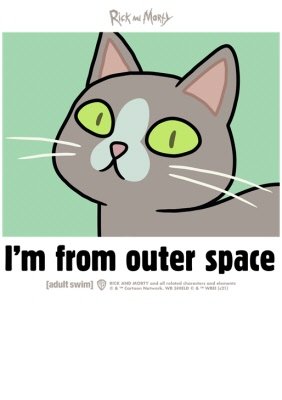 Rick And Morty Talking Cat From Outer Space T-shirt