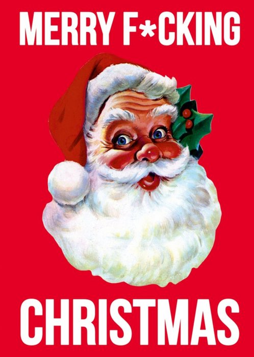 Dean Morris Santa Rude Merry Christmas Card