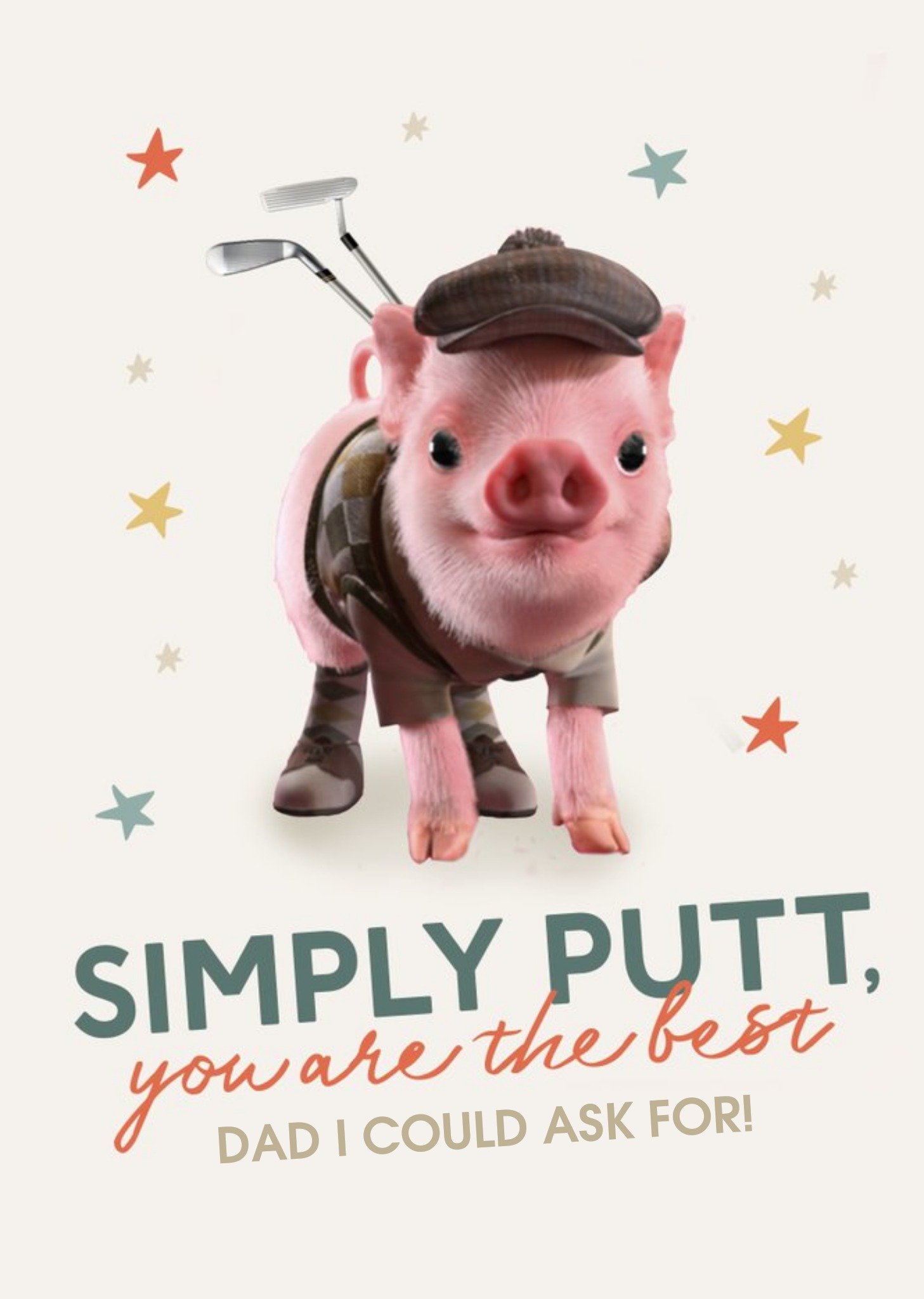 s Cute Golfer Pig Simply Putt You Are The Best Card Ecard