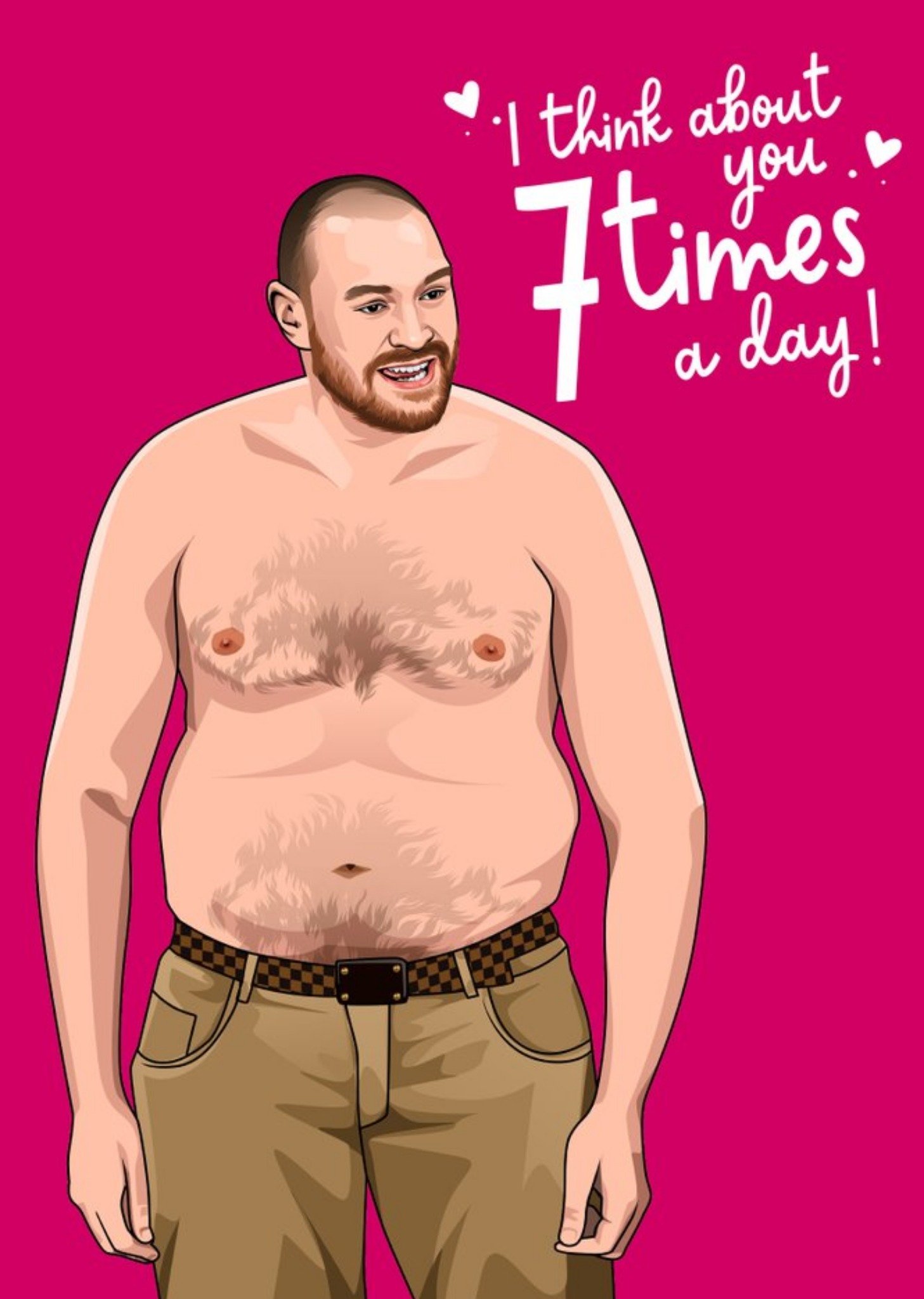 All Things Banter Humour Illustration Of Boxer Gypsy King Valentine's Card