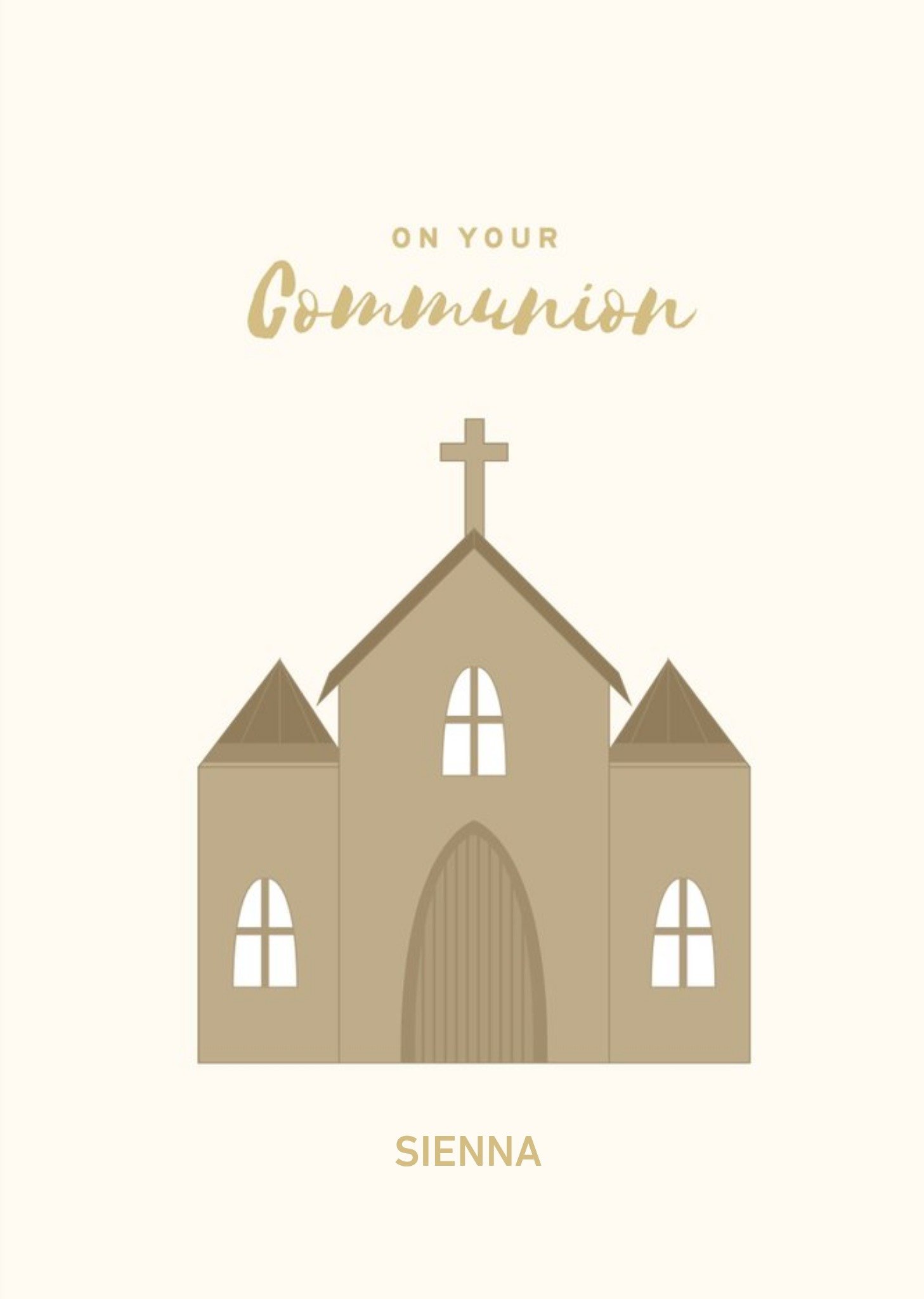 Moonpig Pearl And Ivy Illustrated Church Communion Card Ecard