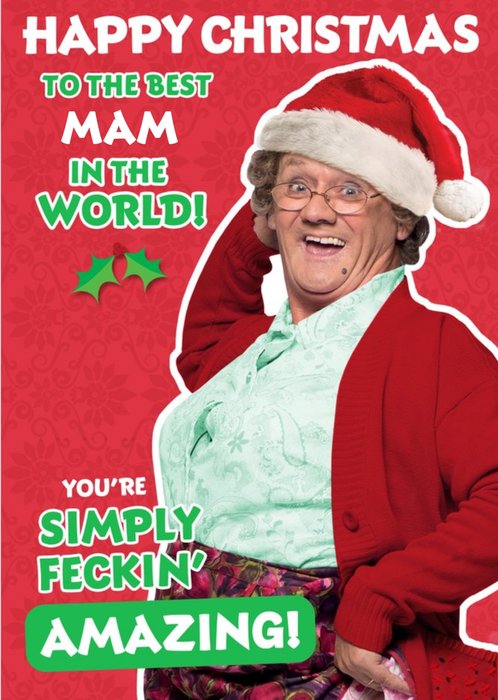 Mrs Brown's Boys Best Mam Christmas Card