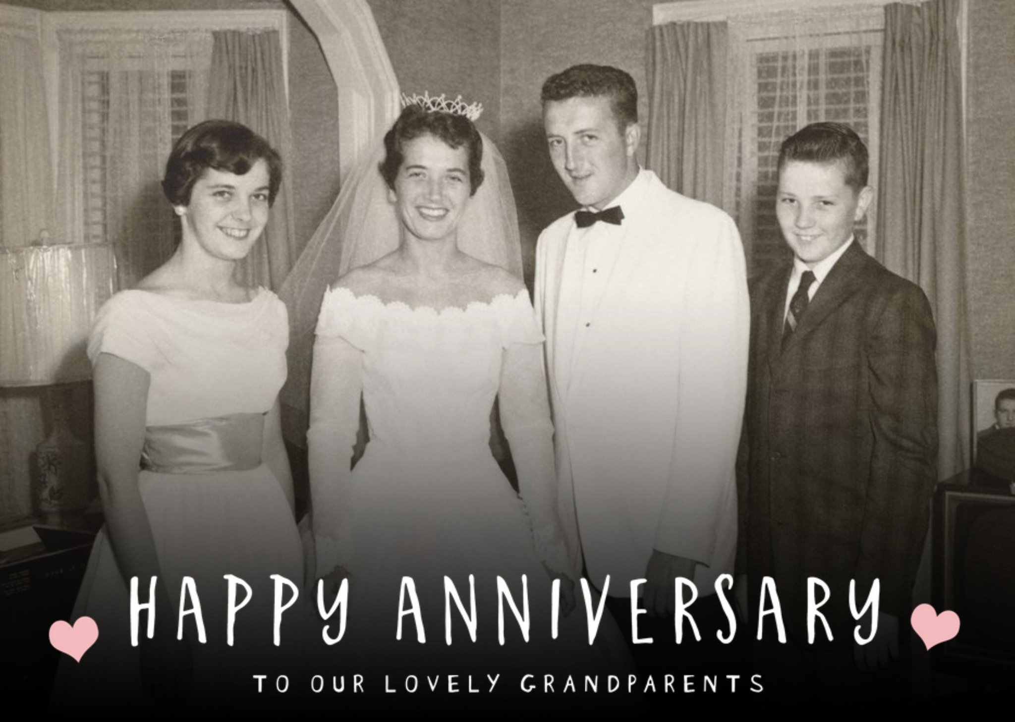 Moonpig Happy Anniversary Photo Upload Card To Our Lovely Grandparents, Large