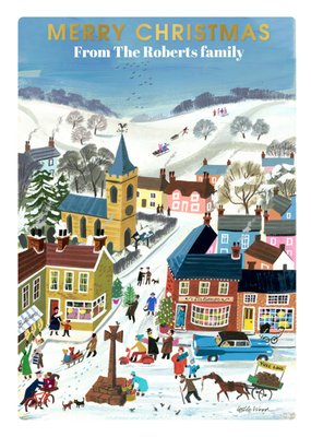 Marry Evans Picture Library Wonderful Wintery Town Christmas Card