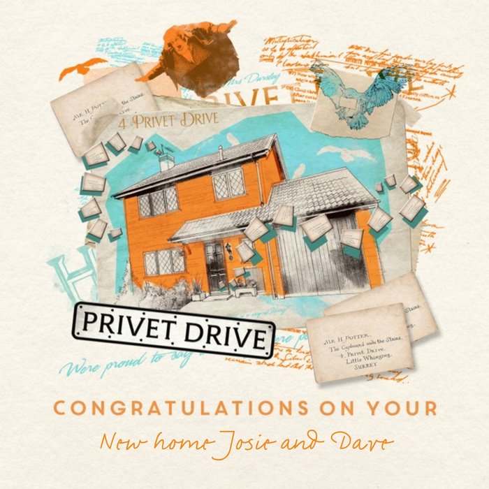 Harry Potter new home card - Privet Drive