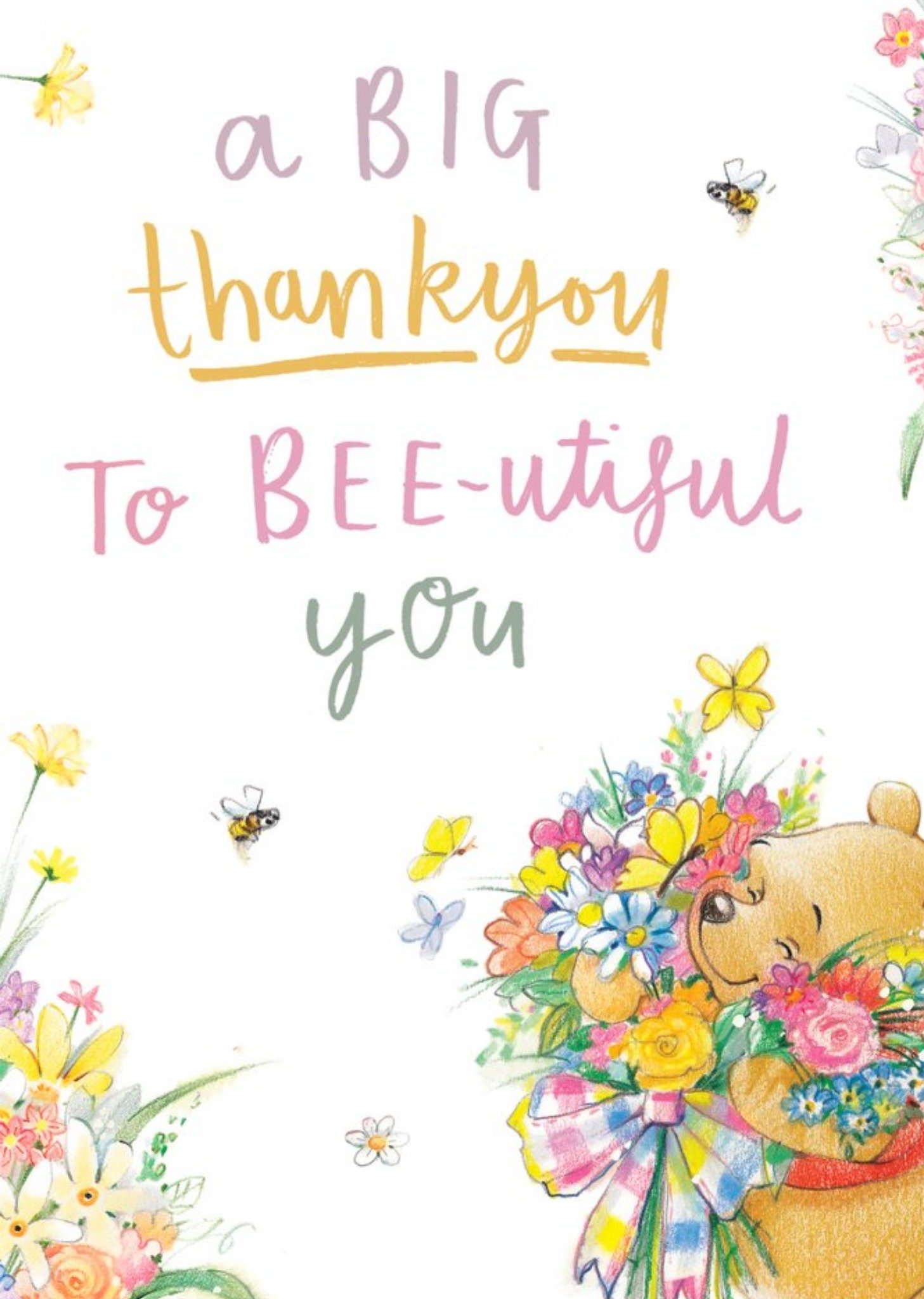 Disney Winnie The Pooh A Big Thank You To Bee-Utiful You Card Ecard