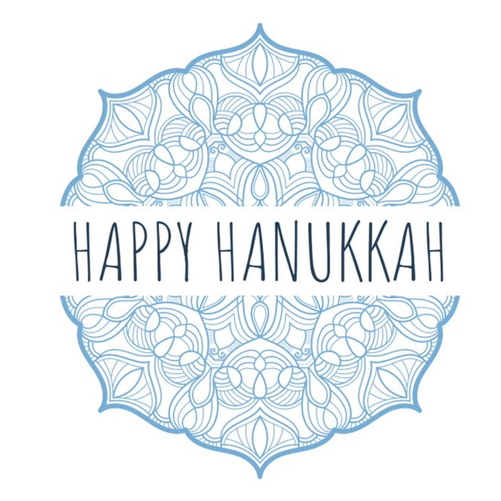 Moonpig Roshah Designs Illustrated Mandala Hanukkah Card, Large