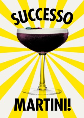 Modern Congratulations Successo Martini Card