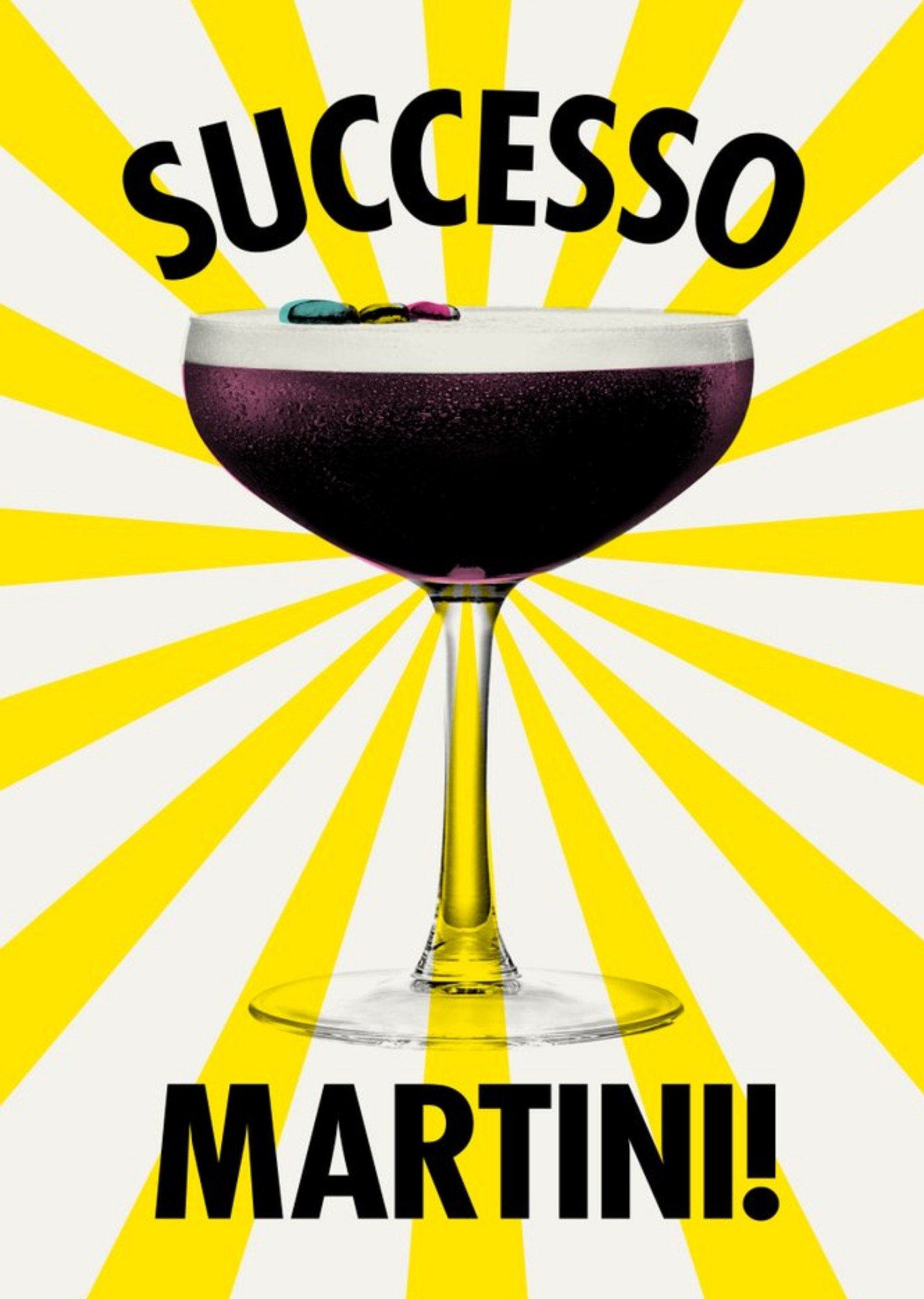 Modern Congratulations Successo Martini Card Ecard