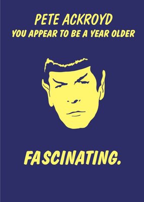 Jerry Tapscott Star Trek Birthday Card
