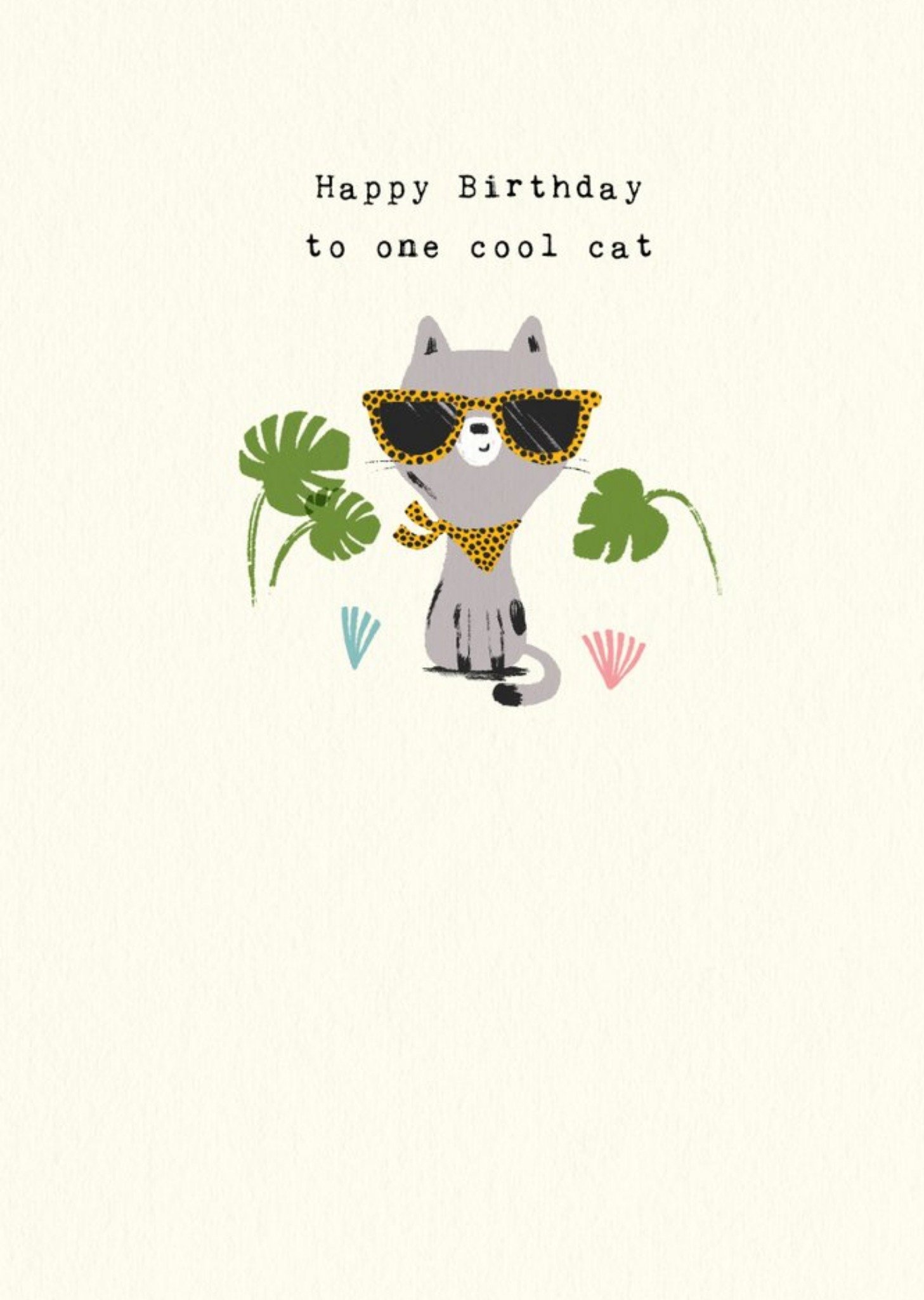 Cat In Sunglasses To One Cool Cat Happy Birthday Card Ecard