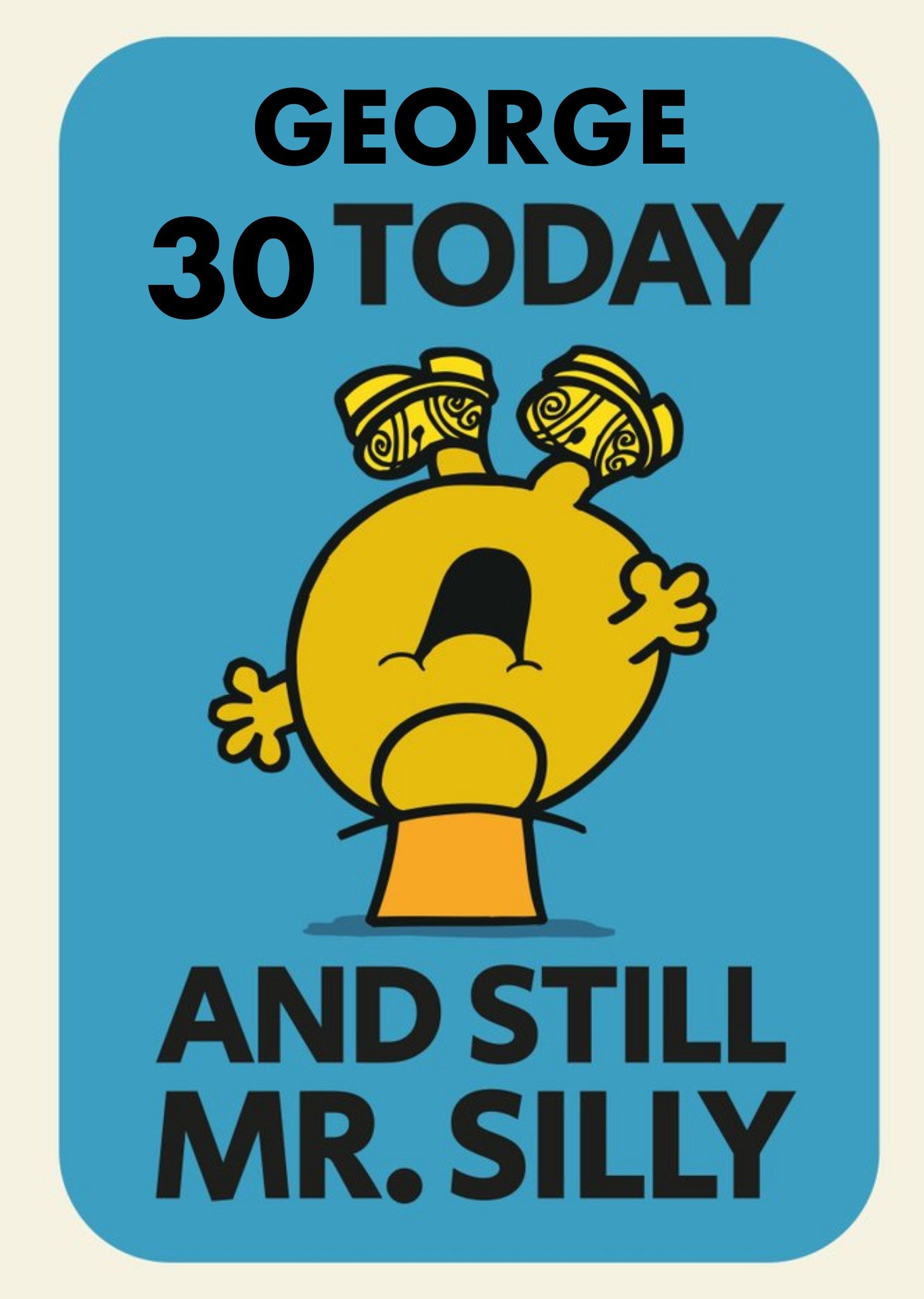 Other Mr Men Mr Silly 30 Today Birthday Card Ecard