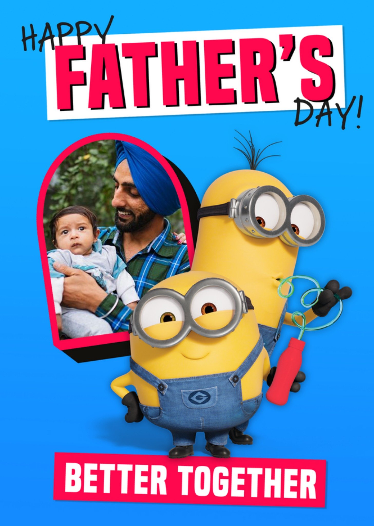 Despicable Me Minions Better Together Photo Upload Father's Day Card Ecard
