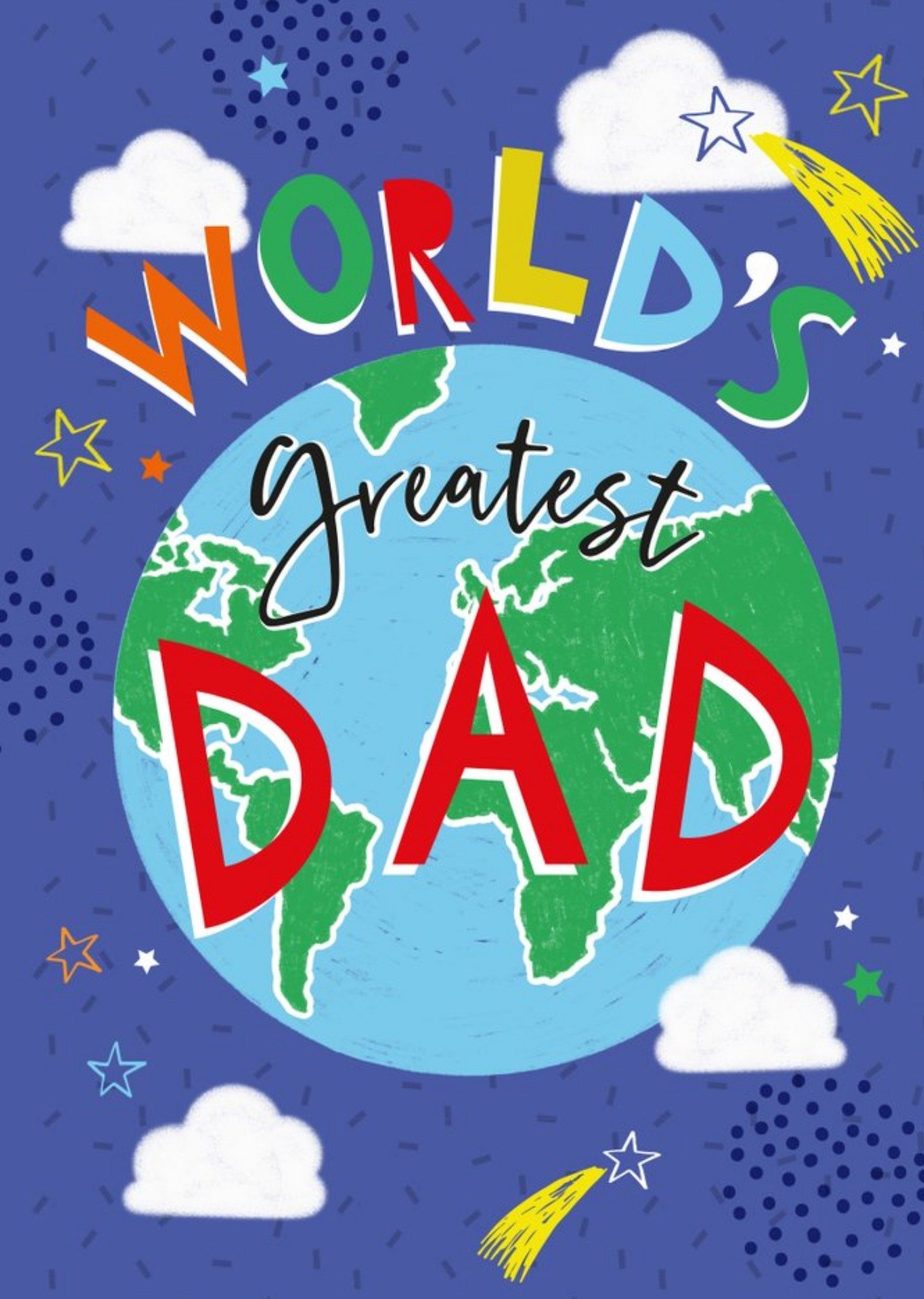 Laura Darrington Modern Illustrated World's Greatest Dad Father's Day Card Ecard