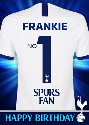 Tottenham Hotspur FC Football Club No.1 Fan Football Shirt Birthday Card