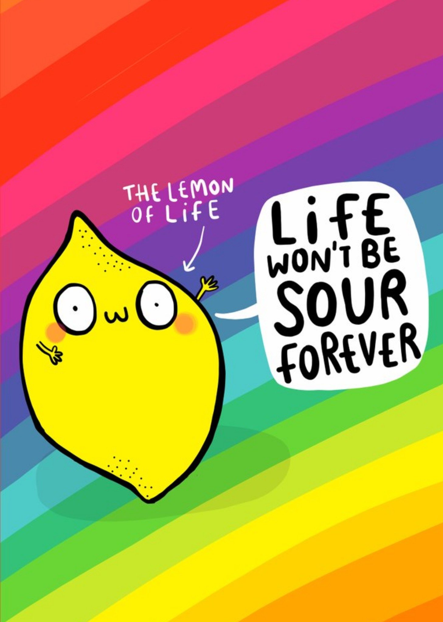 Moonpig The Lemon Of Life Cute Funny Card, Large