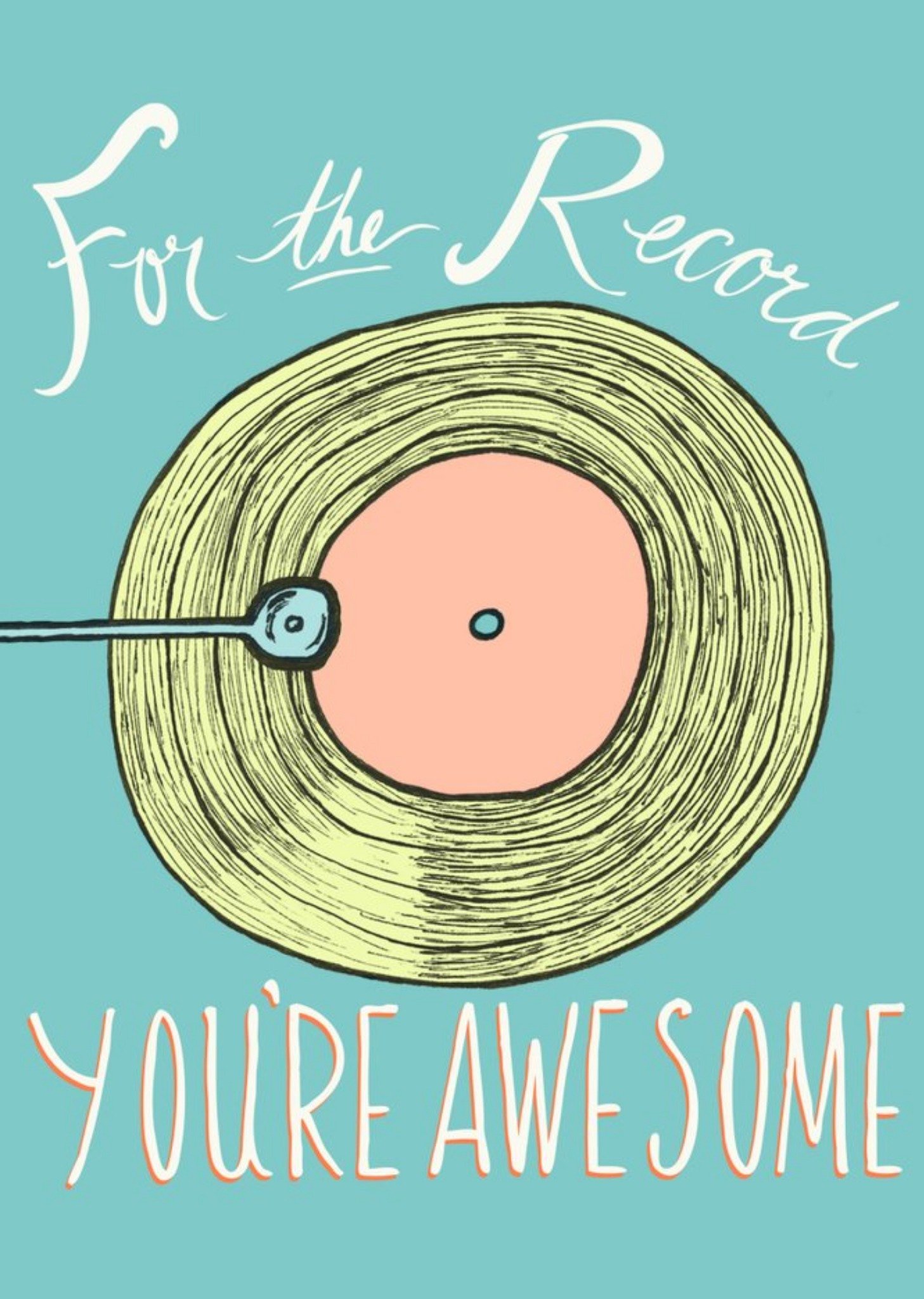 Moonpig For The Record Your Awesome Typographic Card, Large
