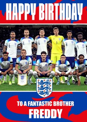 Danilo England Football Team Photo Birthday Card