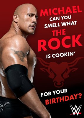 WWE Can You Smell What The Rock Is Cookin Birthday Card