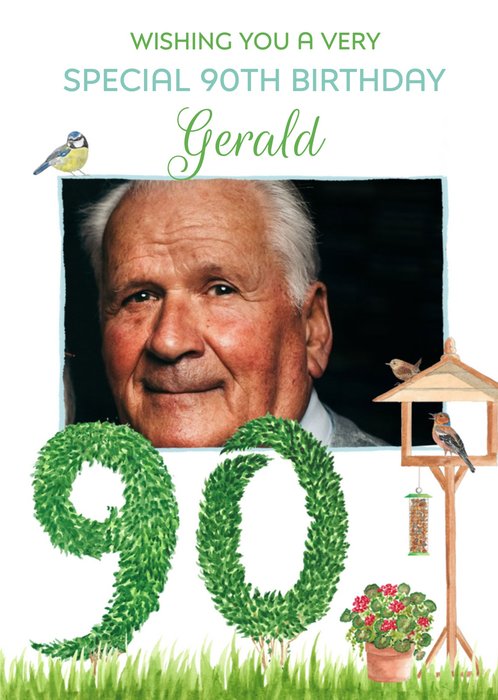 A Very Special 90th Birthday Garden Card