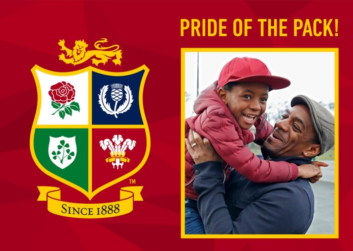 The British And Irish Lions Pride Of The Pack Photo Upload Birthday Card