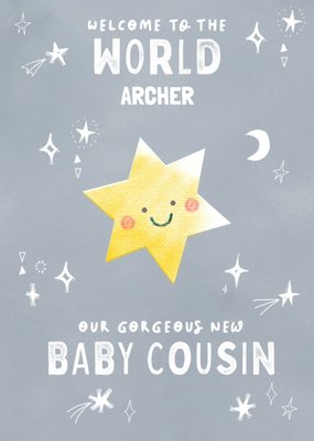 Welcome To The World Cousin Cute New Baby Card