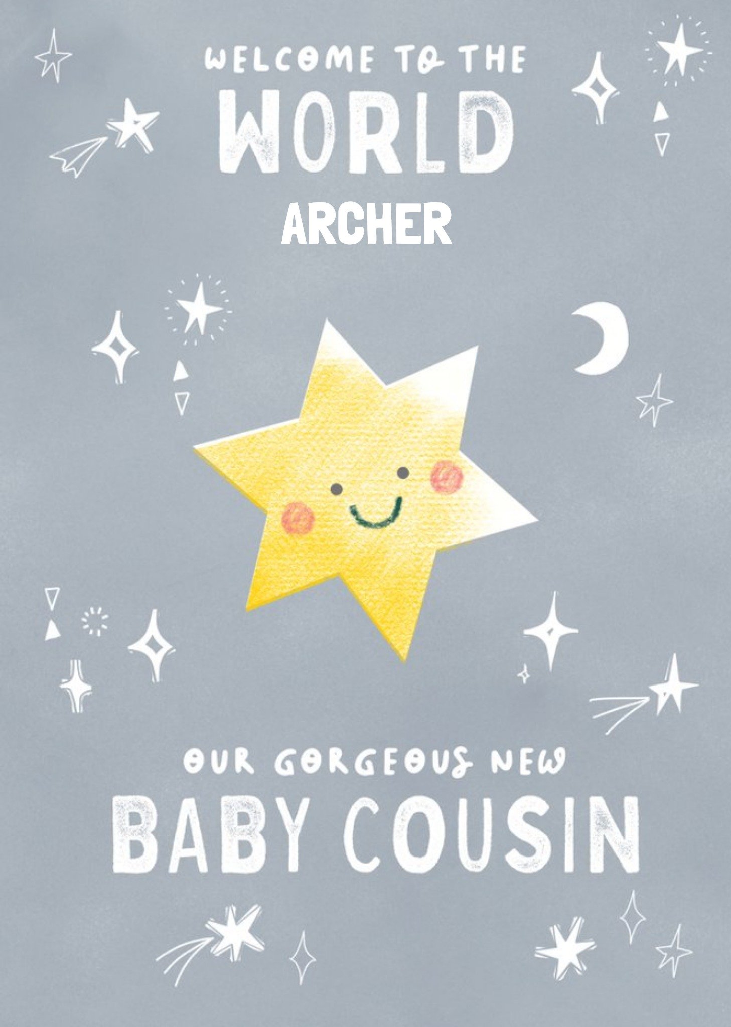 Welcome To The World Cousin Cute New Baby Card