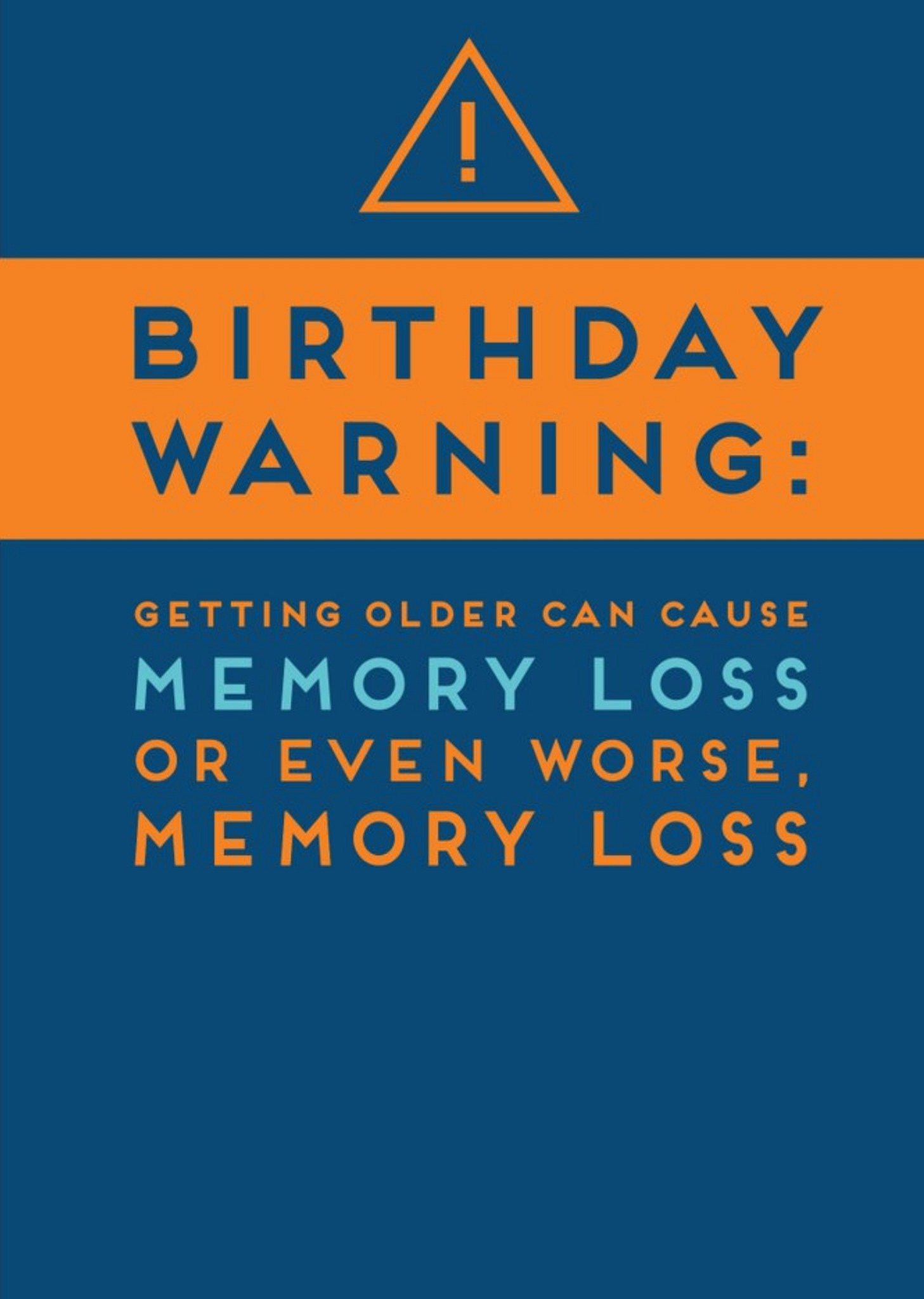 Moonpig Paperlink Birthday Warning Card, Large