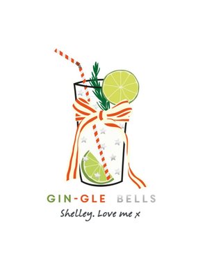 Shake It Up Gin-Gle Bells Personalised Card