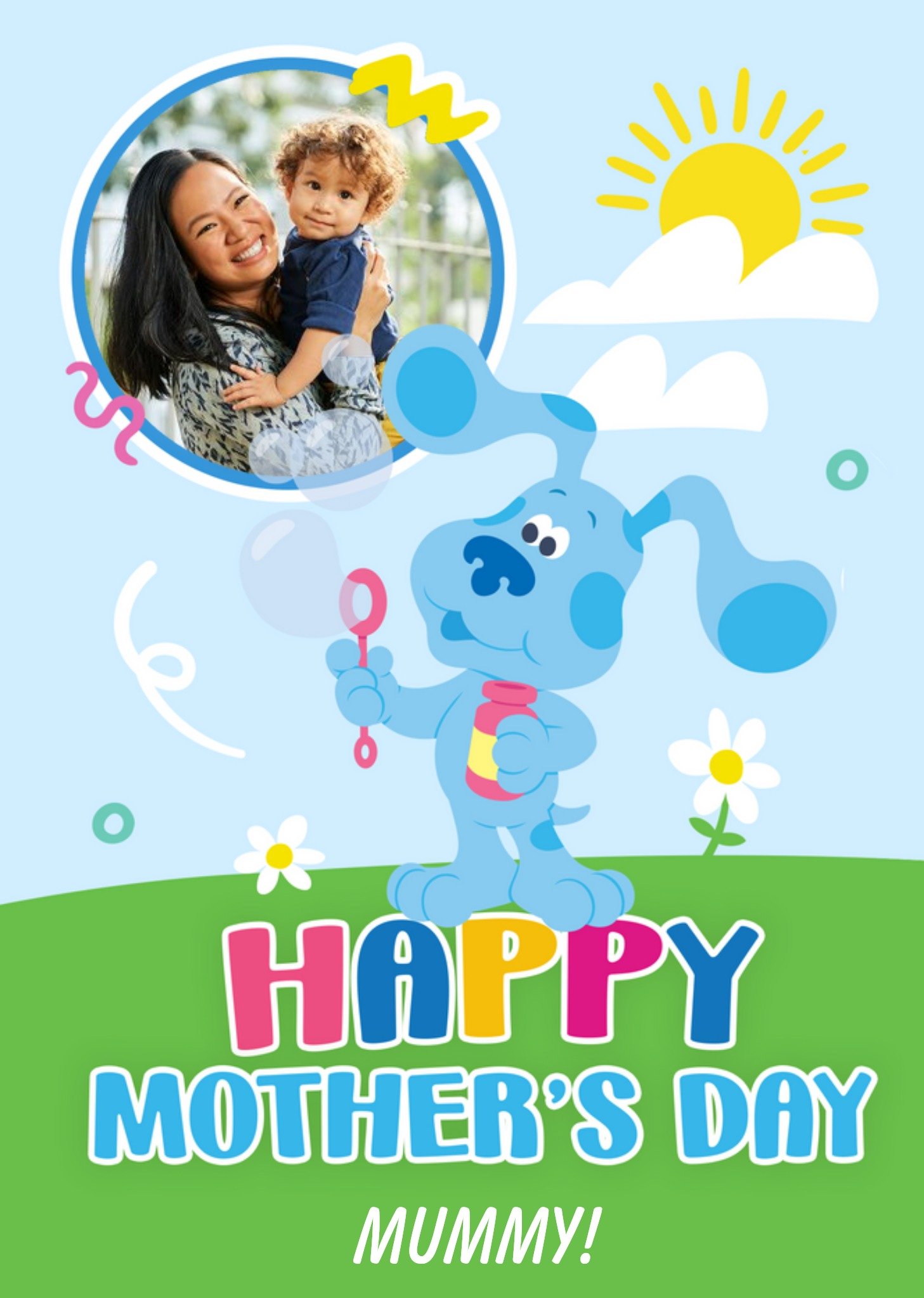 Nickelodeon Blue's Clues Happy Mothers Day Photo Upload Card