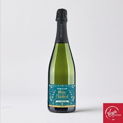 Personalised Merry Christmas Champagne
