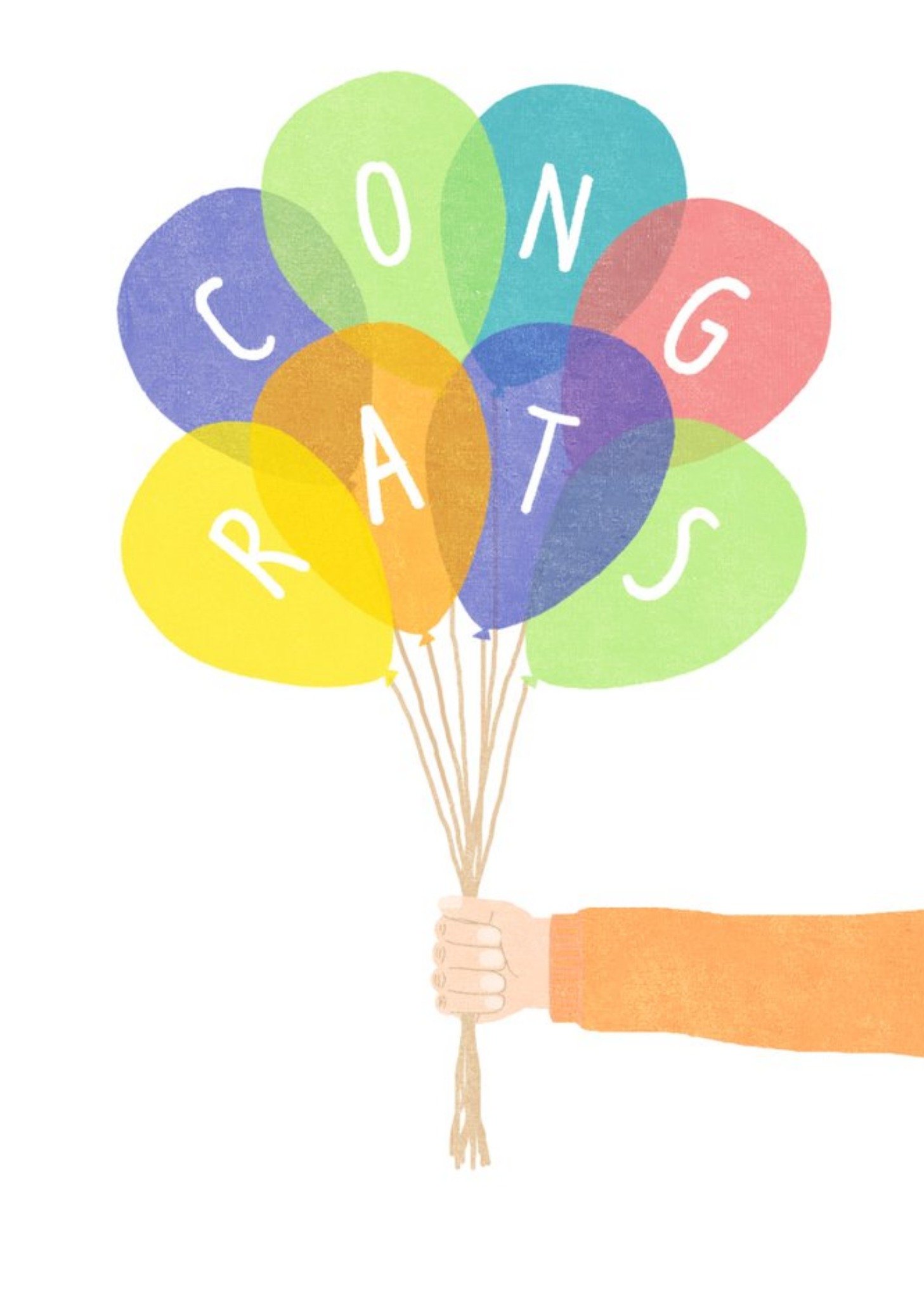 Balloons Congrats Personalised Birthday Card