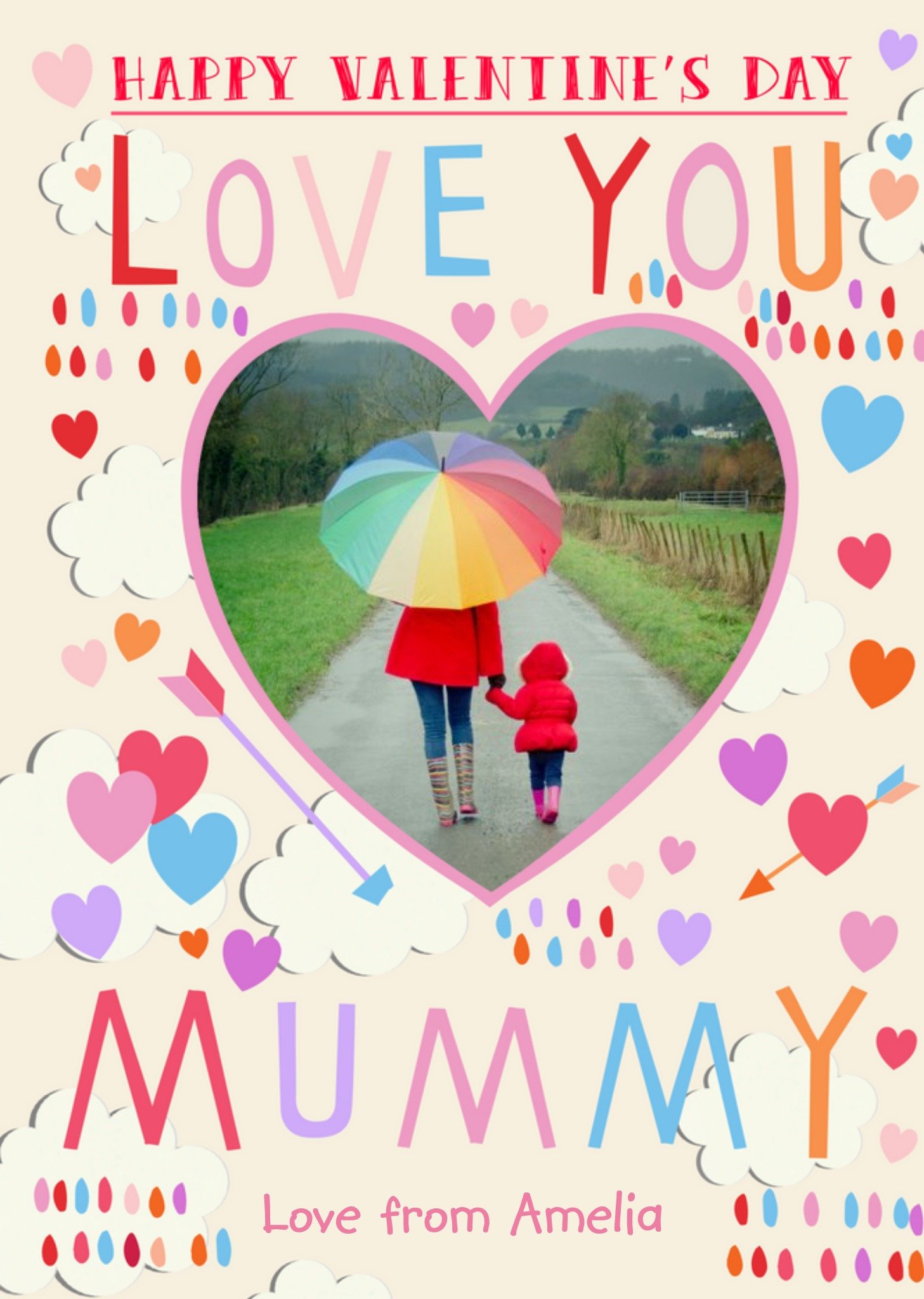 Moonpig I Love You Mummy Personalised Photo Upload Card Ecard