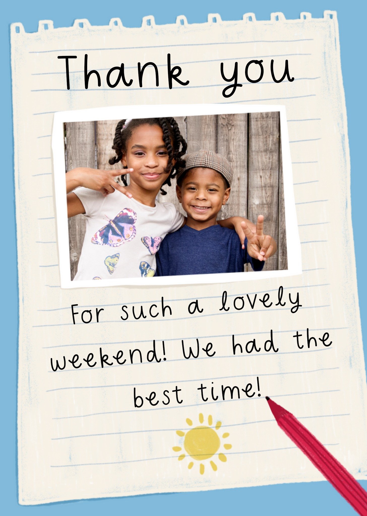 Thank You Photo Upload Postcard