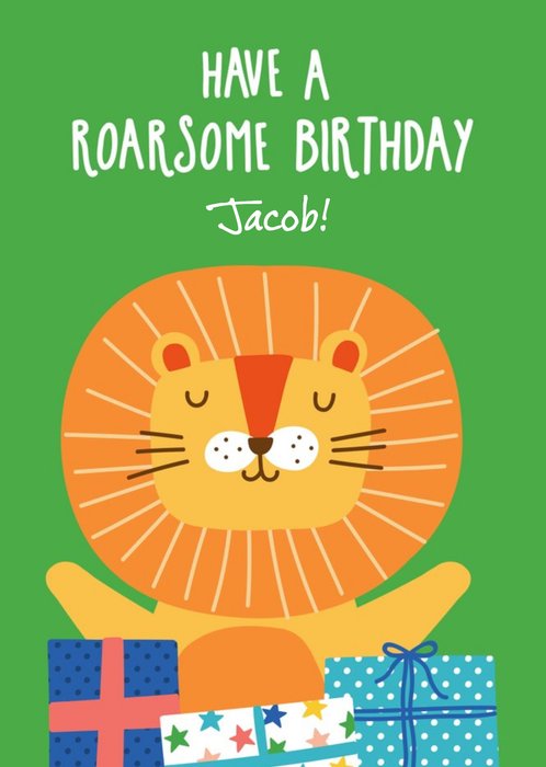 Have A Roarsome Birthday Personalised Card