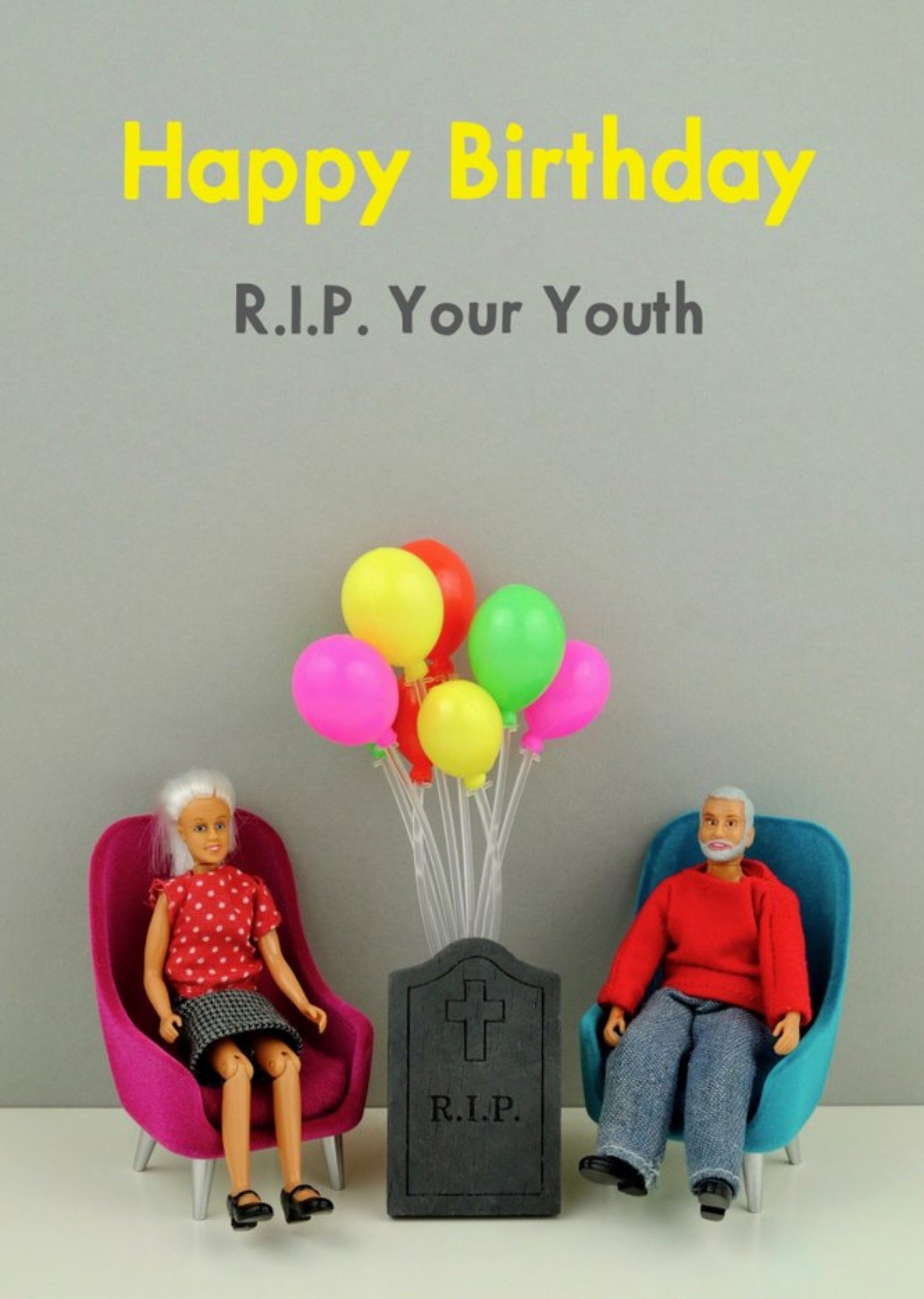Bold And Bright Funny Rip Your Youth Card, Large