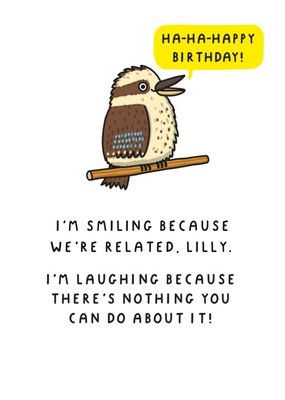 Funny Kookaburra Birthday Card