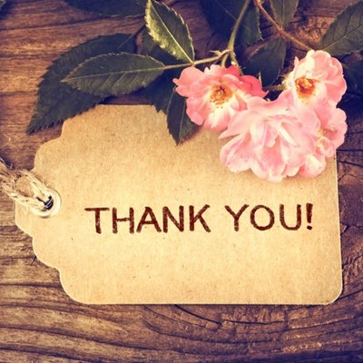Photographic Swing Tag And Flower Wedding Thank You Card