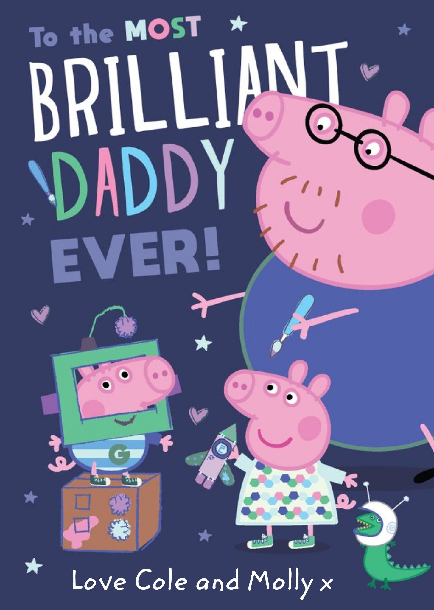 Peppa Pig Father's Day Card, Large