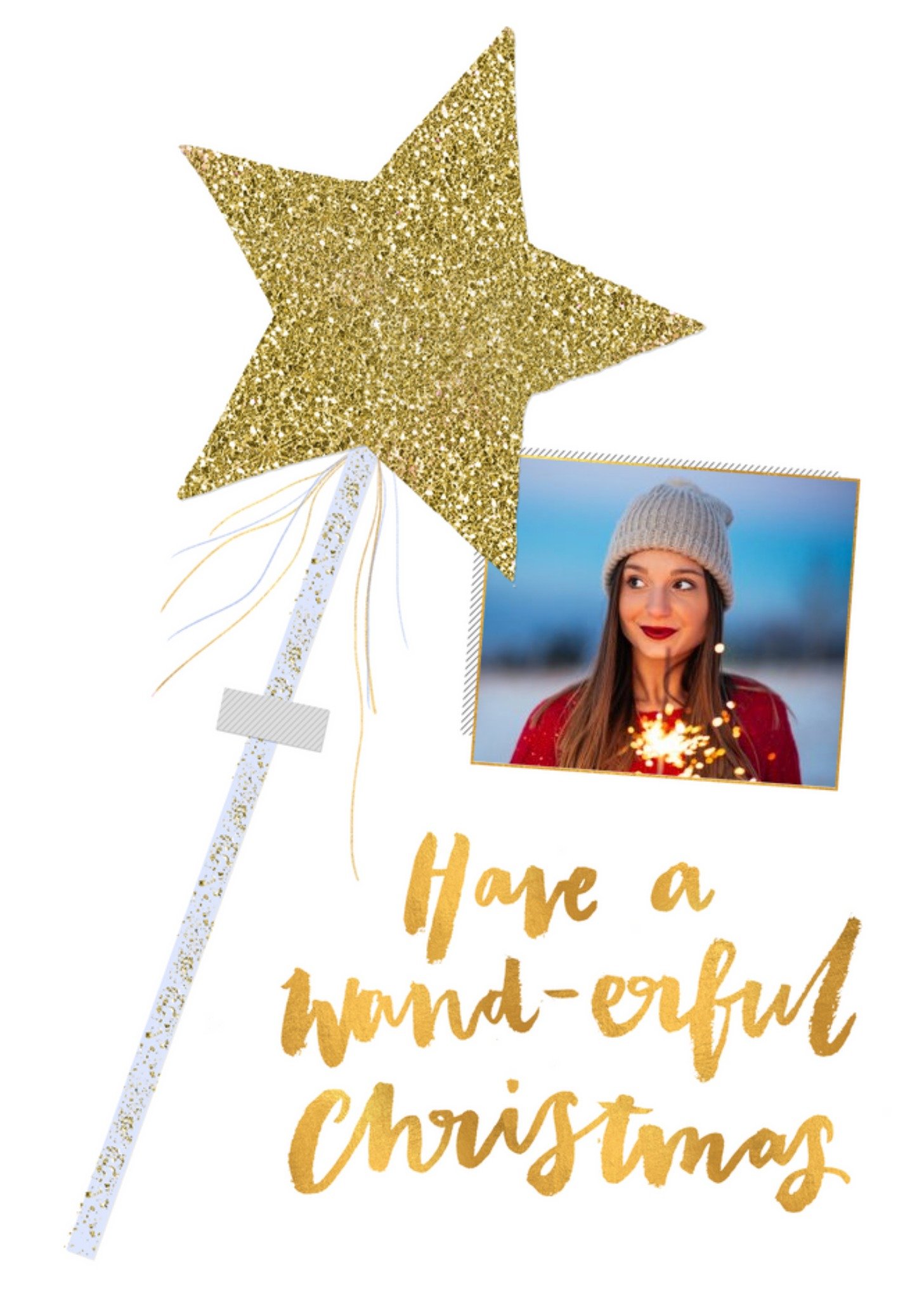 Christmas Card - Photo Upload - Wand - Wanderful - Wonderful Ecard