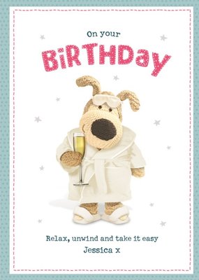 Boofle Relax Unwind Birthday Card
